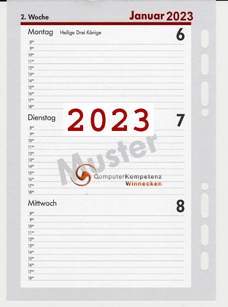 Timeplaner Manager 2023 Dunkelbraun für Einlagen A5 14x21 cm