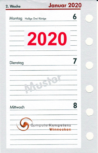 Timeplaner 2020 Pastell Blau mit Gummiband ca.11x15 Kalender 2020