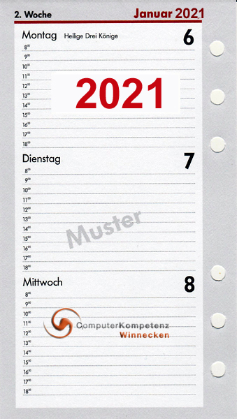 Timeplaner 2021 Kompakt Fashion Grau für Einlagen im Format 9,5x16,9cm
