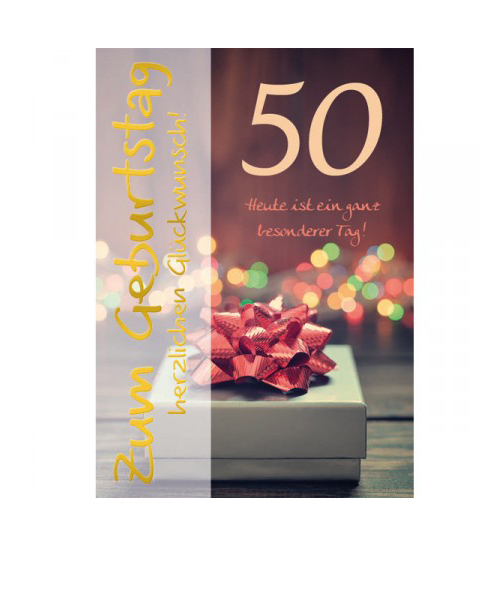 Geburtstagskarte A4 - Karte zum 50. Geburtstag - besonderer Tag