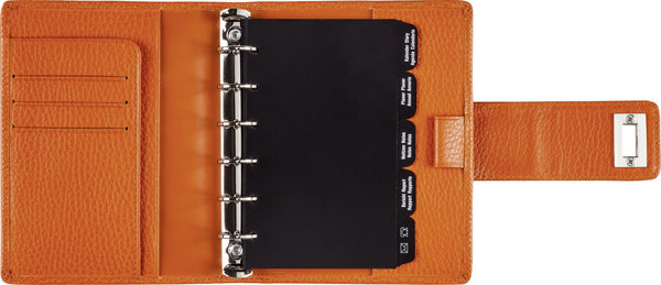 Rido Timing3 Timeplaner 2022 Leder orange für Einlagen 7,6x12,7cm