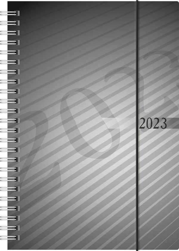 Rido idé Buchkalender 2023 futura2 anthrazit Spiralbindung A5 Kalender 2023